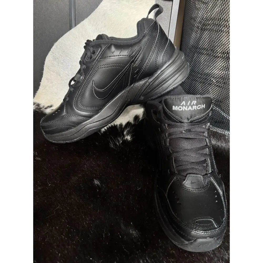 Nike Air Monarch 4 Triple Black Sneakers 415445-001